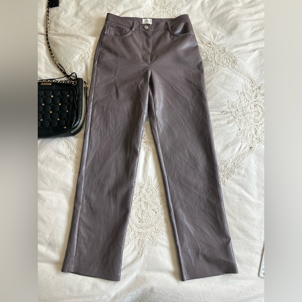 ❤️ Aritzia (Wilfred) Purple Vegan Leather Pants, Size 4